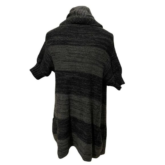 VINCE Women's Overcoat Hooded Alpaca Cashmere Wool Blend Gray Knitted Size XS‎ - Picture 2 of 8